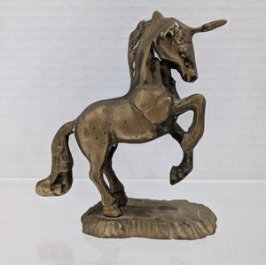 Vintage Brass unicorn figure statue. Add a touch of whimsy to your collection